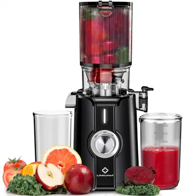 Produktbild von LINKChef SJ-051-EU-BL Entsafter - CE 200W Leistung 1.2L Inklusive  Saftpresse Leicht zu reinigen - Schwarz