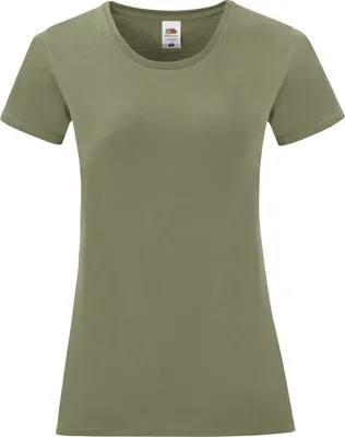 Produktbild von Fruit Of The Loom Damen T-Shirt Iconic, kurzärmlig PC3400 (M) (Olivgrün)