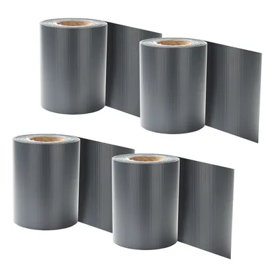 Produktbild von Yakimz Sichtschutzstreifen Zaun Folie Blickdicht Dick PVC Doppelseitiger Druck Sonnenschutz Sichtschutzfolie 4 Rollen á 35m x 19cm Anthrazit