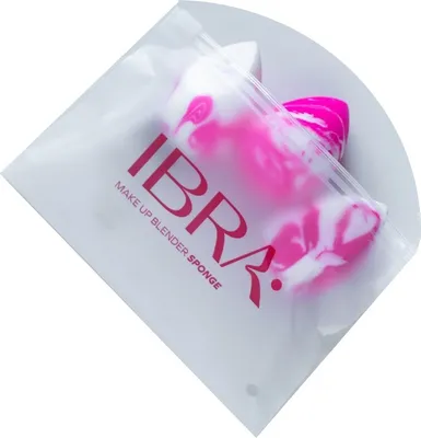 Image de IBRA Blender-éponge de maquillage blanc-rose - 1op.-3pcs