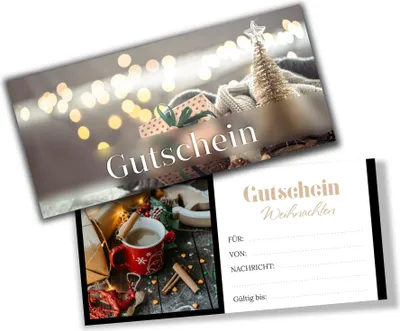 Produktbild von itenga Geschenkgutschein Fotodesign - Motiv WEIHNACHTEN Postkarte zum Ausfüllen 21,0 x 9,8 cm