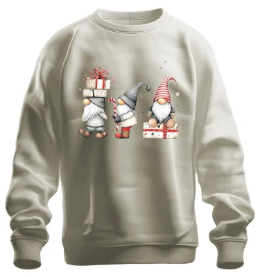 Productafbeelding van Kerstelf Scandinavisch, schattig, cadeau, kerst, uni, sweatshirt, trui, natuur, maat M