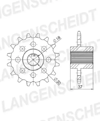 Obrázek produktu pro Supersprox Ritzel 520 - 17Z CST-703:17|feinverzahnt 18,0/20,0