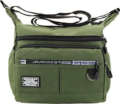 Immagine prodotto di Borsa a tracolla da uomo con 5 tasche e cerniera, grande, molto capiente