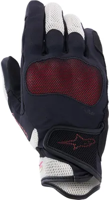 Image de Gants de moto Alpinestars Stella Mogress Airflow pour femme, noir/blanc/orange, taille S