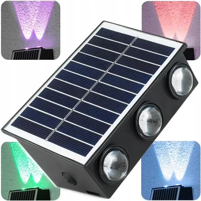 Produktbild von Decorya Solar Wandleuchte RGB mit Dämmerungssensor