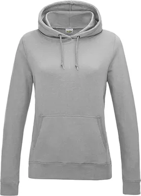 Produktbild von Just Hoods JH001F | Girlie College Hoodie / Kapuzenpullover / WRAP  - Farbe: Heather Grey - Größe: XS