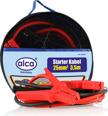 Produktbild von alca® Starthilfekabel max. 350 A - 38,5 qmm - 2 x 3,5 m CCA runde Aufbewahrungstasche - Rot & Schwarz - DIN 72553 bis -35°C