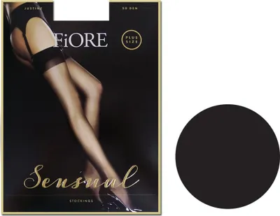 Image de FIORE® bas jarretière ROMANCE 20 DEN | bas femme bas élastique jarretière | bas long y | noir, taille : M