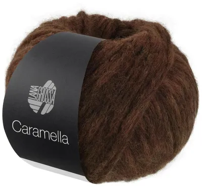 Produktbild von Lana Grossa CARAMELLA 50 g Strukturiertes Effektgarn aus Alpaka-Merinofasern 110 m Farbe 004 - Schokobraun