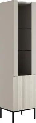 Produktbild von MIRJAN24 Hochvitrine Como, Stilvoll Wohnzimmer Vitrine mit 1 Türen, Wohnzimmer, Kollektion (Farbe: Cashmere)