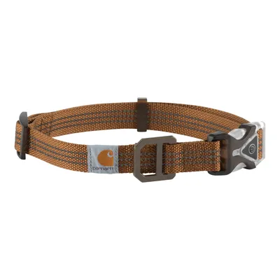 Zdjęcie produktu dla Carhartt P000345 Podświetlana obroża dla psa z wbudowanym światłem bezpieczeństwa LED o 3 poziomach jasności dla lepszej widoczności w ciemności.  Carhartt® Brown M