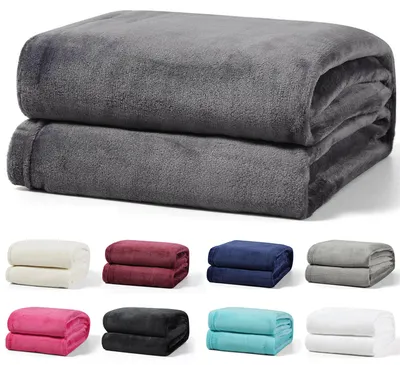 Produktbild von Kuscheldecke 150x200 cm Anthrazit Wohndecke Flauschige Winter Decke Sofadecke Fleecedecke