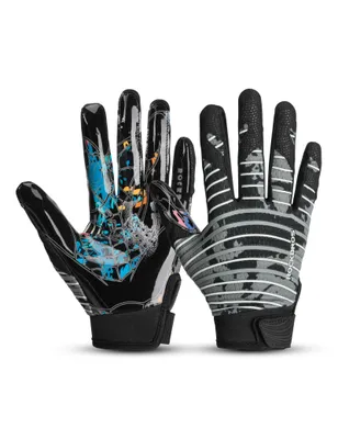 Produktbild von ROCKBROS Kinder Fußballhandschuhe rutschfest American Football Receiver Handschuhe Atmungsaktiv Sporthandschuhe Grau XS