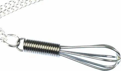 Produktbild von Miniblings Schneebesen Küche Halskette 60cm Köchin Quirl Backen Silber