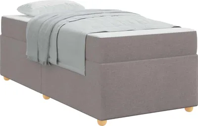 Obrázek produktu pro vidaXL Rám postele s matrací Taupe 100 x 200 cm látka