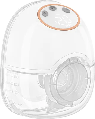 Zdjęcie produktu dla Przenośny laktator, wolnostojący laktator elektryczny do karmienia piersią, 4 tryby, 12 poziomów ssania, cichy, zintegrowany akumulator z pojemnikiem na mleko 180 ml