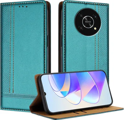 Produktbild von Handyhülle für Honor X9 Leder Flip Klappbare Schutzhülle mit Standfunktion Grün
