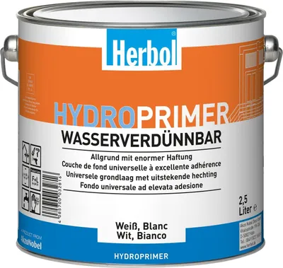 Produktbild von Herbol Hydroprimer, Zimmerdecke, Wand, Holz, Fertig gemischt, Weiß, Weiß, Auf Wasserbasis, Undurchsichtig