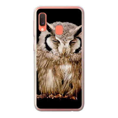 Produktbild von MuchoWow® Handyhülle Schutzhülle Hülle für Samsung Galaxy A20e Eule - Vogel - Schwarz Silikon Softcase Handy Hülle - Abdeckung