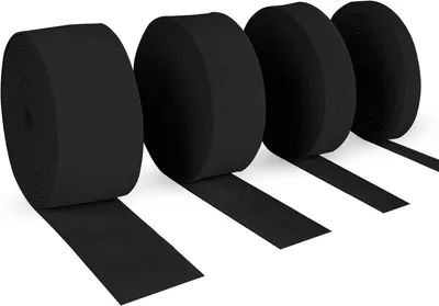 Obrázok produktu pre Sada gumičiek 20 m, 10 mm, 20 mm, 30 mm, 40 mm, čierna, na šitie a DIY projekty