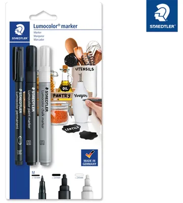 Produktbild von STAEDTLER Marker Set Lumocolor 3St. BK retail