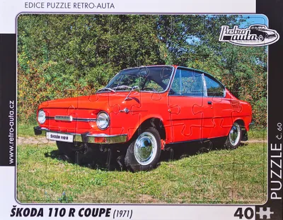 Obrázek produktu pro Puzzle č. 60 - ŠKODA 110 R COUPE (1971) 40 dílků