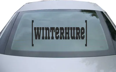 Produktbild von Indigos UG - Aufkleber Heckscheibe & Motorklappe DE6425 - schwarz - 600x287 mm - Winterhure - Auto Scheiben Fenster Heckklappe Tuning Racing JDM - Die cut