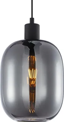 Image de Suspension moderne en verre fumé noir pour salon chambre 1xE27 40W TALIA Italux