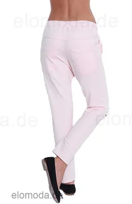 Produktbild von Damen Hose lässig mit Taschen in trendigen Farben,  Puderrosa S/M 36/38