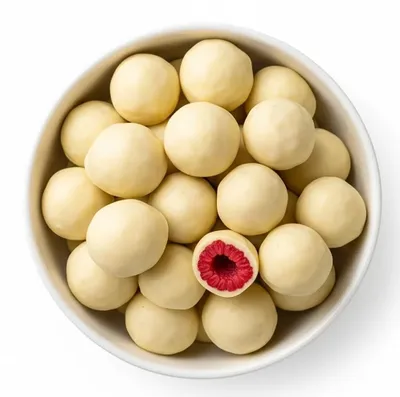 Obrázek produktu pro Maliny lyofilizované v bílé čokoládě 200 g
