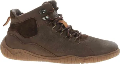 A single brown boot is shown against a white background.