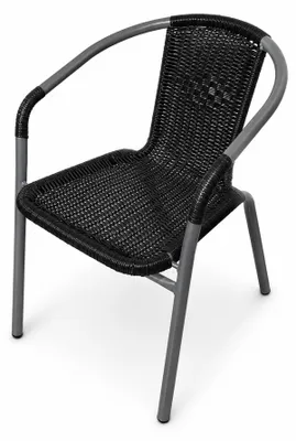 Image de Aga Chaise de jardin RATAN Gris/Noir