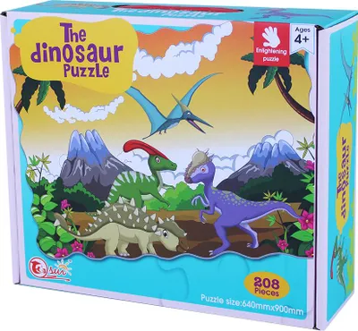 Immagine prodotto di RAPPA Puzzle dinosauri 208 pezzi 90x64 cm