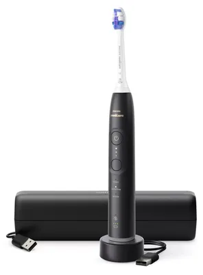 Produktbild von Philips Sonicare 6500 series Series 6500 HX7411/02 Wiederaufladbare Zahnbürste, Erwachsener, Schallzahnbürste, Sensibel, Whitening, 62000 Bewegungen pro Minute, Schwarz, 2 min, 4 x 30 sec