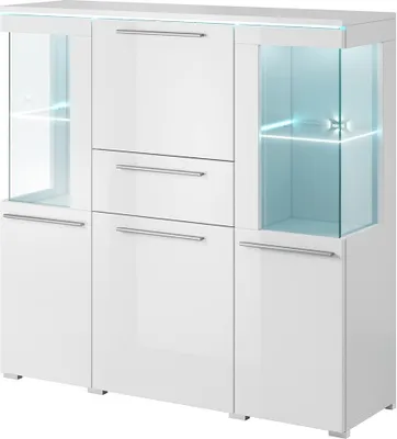 Produktbild von Meublorama HA-INDIA-2497DE46*2C/80KG, 4 Tür(en), Weiß, Mitteldichte Faserplatte (MDF), 1 Schublade(n), 2 Jahr(e), 390 mm