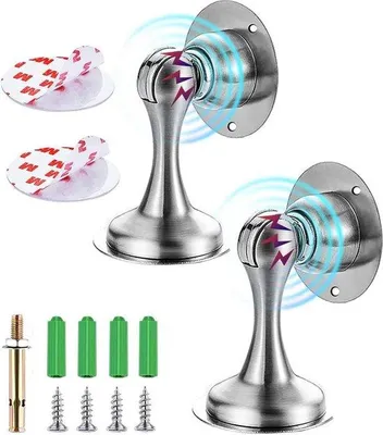 Produktbild von Magnetische Türstopper 2 Stück Stahl selbstklebend
