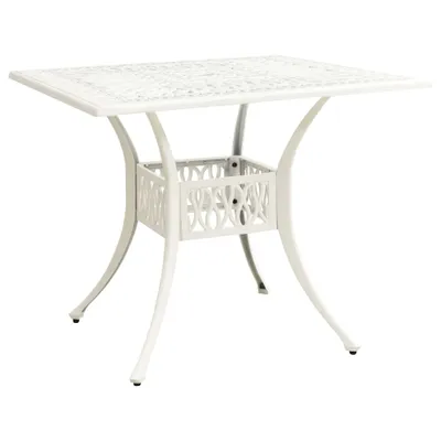 Immagine prodotto di vidaXL Tavolo da giardino bianco 90x90x73 cm in fusione di alluminio