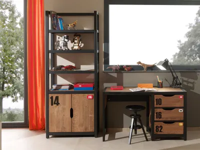 Image de Vipack Set Alex composé d'une étagère et d'un bureau