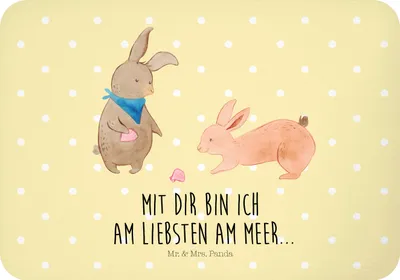 Produktbild von Mr. & Mrs. Panda magnet Hasen Muschel - Gelb Pastell - Geschenk, Kühlschrankmagnet, Best Friends, Strand, whiteboardmagnet, zettelhalter, Muscheln, Muttertag, Freundinnen