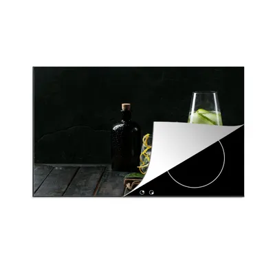 Produktbild von KitchenYeah© Herdabdeckplatte Weinglas - Induktionsschutz - Getränk - Glas , 81x52cm, Küche Deko, Glaskeramikkochfeld Herdabdeckung, Abdeckplatte fùr Kochfeld