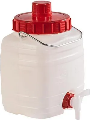 Produktbild von PROREGAL Mehrzweckfass Kunststoff mit Schraubdeckel & Ventil 5 Liter, 20x17x26cm
