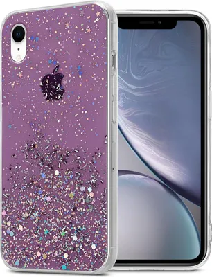 Immagine prodotto di Custodia Cadorabo per Apple iPhone XR custodia protettiva in viola custodia del telefono cellulare custodia TPU custodia glitter cover glitter