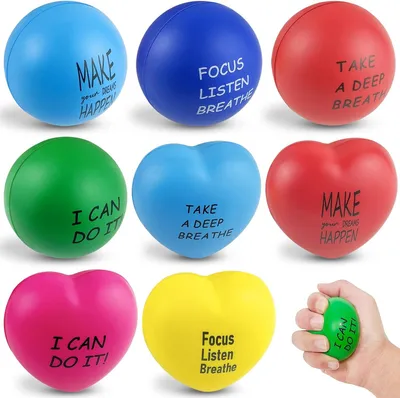 Imagen del producto de Pelotas antiestrés - Set de 8 unidades - Ayudan a ejercitar los dedos y las muñecas