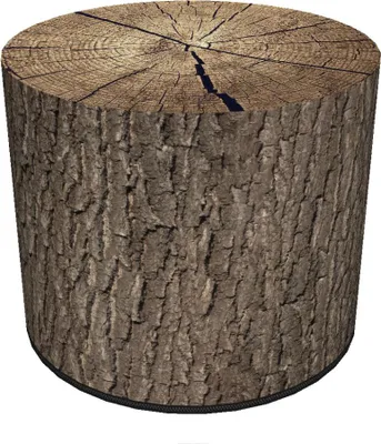 Produktbild von Bertoni Velours Sitzpouf Oak print – runder Hocker Ø40 cm, dekorativ, mit Reißverschluss, für Wohnzimmer