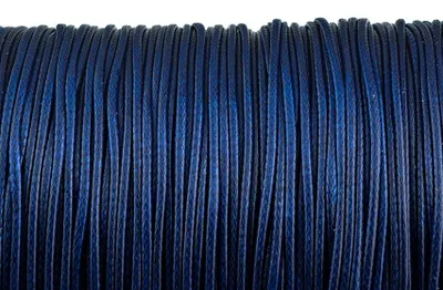 Produktbild von Vintageparts Polyesterkordel gewachst marineblau geflochten 1mm 10m