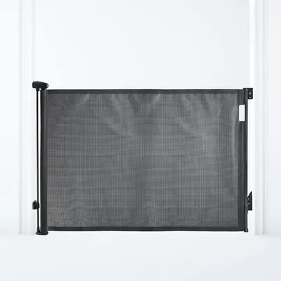 Zdjęcie produktu dla Barierka Zabezpieczająca Rétractable DREAMBABY, Extra Wysoka, 60-140 cm, Wysokość 90 cm, EZY-Check, Czarna