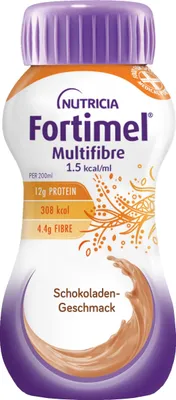 Image de Nutricia Fortimel Multifibre 1,5 kcal - 8 x 4 x 200 ml chocolat