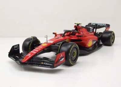 Image de Bburago 16812S Ferrari SF-23 #55 Formule 1 2023 rouge Sainz 1:18
