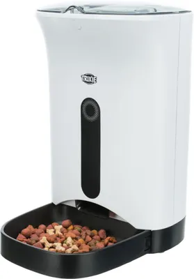 Produktbild von TRIXIE TX8 Futterautomat - 4,3 l - 24 x 38 x 19 cm - Weiß und Schwarz - Für Hunde